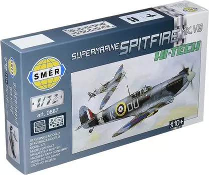 Semer British Supermarine Spitfire Fighter High Tech Пластиковая модель SME72887 1/72 Mk.5B