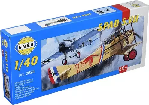 Semer French Spud Biplane Fighter Plastic Model SME40824 1/40 S.7