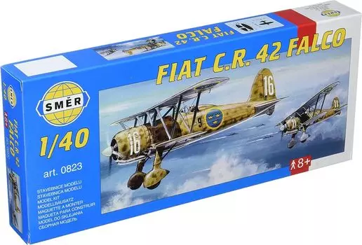 Semer Italian Fiat Falco Biplane Fighter Plastic Model SME40823 1/40 CR-42