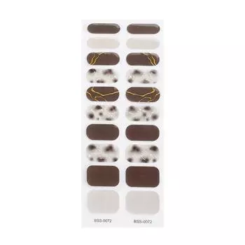 Полуотвержденные наклейки для ногтей Праздничные рождественские снежинки 5D стереогелевые наклейки для ногтей