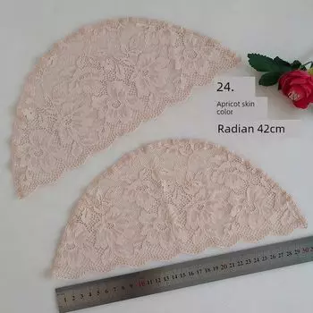 Semi-Finished Purple Lace Stitching Women s Lace Sleeves 24 apricot skin color All yards