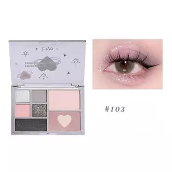 Семицветная палитра теней для век, мелкий мерцающий перламутровый матовый цвет, не летящие пудровые тени, осветляющая многофункциональная палитра