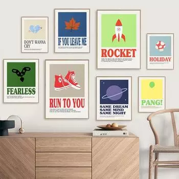 Семнадцать бесстрашных праздник стены искусства печати Kpop эстетика украшения мультфильм 21cm30cm NoFrame