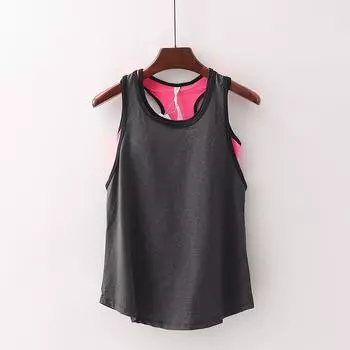 [Sen] Shopping Mall Brand Discount Female New Arrival Yoga Intimates Fitness Sports Vest Bra Integrated Cloth 8g117 Rose Red S/155