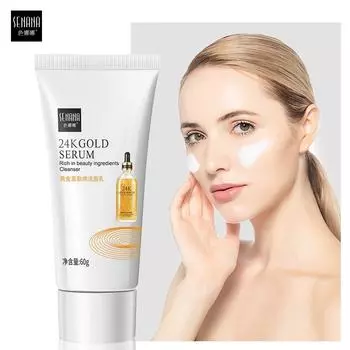 SENANA 24k Glod сыворотка, очищающее средство для лица, сужение пор, борьба с морщинами, масло, отбеливание, лечение прыщей, увлажняющий уход за чистой кожей