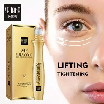 SENANA 24K Gold Bright Roll-on Eyes Serum Увлажняющий водный вращающийся крем для глаз