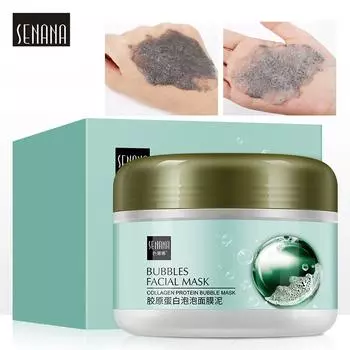 SENANA Collagen Bubble Mask Грязевая увлажняющая маска Очищение кожи Средства по уходу за кожей лица 100G