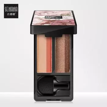SENANA Lazy Double Tone Gradient Eye Shadow Стойкая водостойкая матовая палетка для макияжа с мерцающим эффектом 01