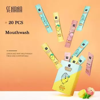 SENANA Ополаскиватель для полости рта Fresh Mint Lemon Peach Fresh Breath Очистка от пятен зубного камня Ополаскиватель для рта Mint