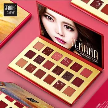 SENANA Starry Sky Тени для век Стойкая матовая телесная палитра для макияжа Easy Color 18 цветов