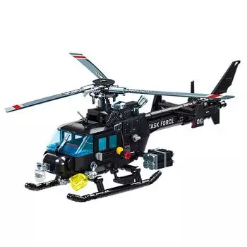 Senbao Building Blocks Black Hawk Action 104301 Puzzle Building Blocks Собранная военная игрушка для мальчика чёрный