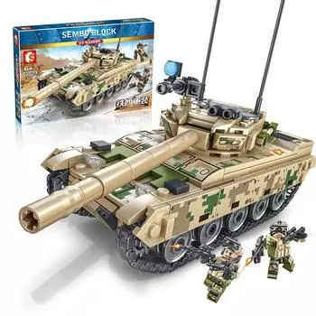 Senbao Building Blocks Iron And Blood Reloading VT-4 Main Battle Tank Boys toys бежевый