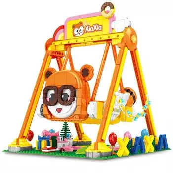 Senbao Building Blocks Toy Girl Summer Pirate Ship Small Particle Gift Building Blocks оранжевый