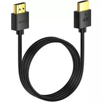 Senetem HDMI-кабель 3 м HDMI2.0 стандартный тонкий высокоскоростной ??18 Гбит/с 4K@60 Гц/HDR/ARC/3D/Ethernet Совместимо с телевизорами, PS5/4/3, Xbox, Nintendo Switch,