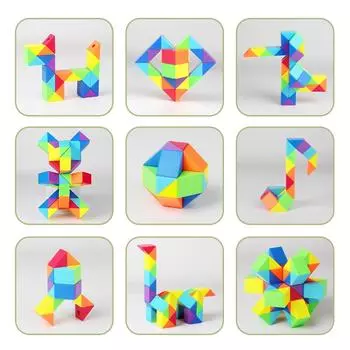 SENGSO Rainbow Magic Ruler 24/36/48/72 PCS Animal Shape Развивающие игрушки Детские головоломки Различные характеристики игровой процесс Cu