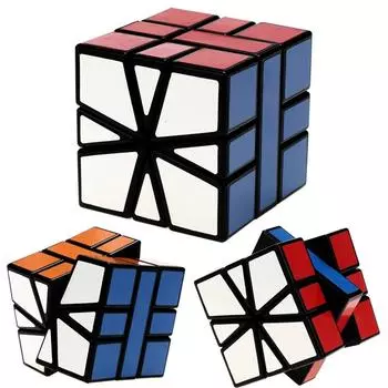 Sengso Square-1 SQ 1 One ShengShou ПВХ наклейки Волшебные кубики Square1 Головоломка Черно-белая сторона Magictrick Cubus SQ-1 Игрушки 10 лет белый