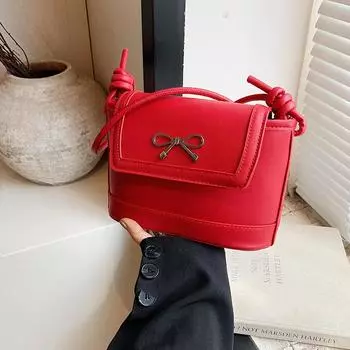 Senior sense of foreign style small bag women s 2024 new trend versatile bucket bag bow fashion commuter messenger bag чёрный