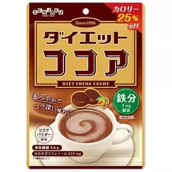 Senjakuame Honpo Diet какао 70 гХарактеристикиФункциональные конфеты со вкусом какао, содержащие железо, diХарактеристикиФункциональные конфеты со вкусом какао c 1