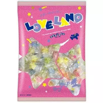 Senjakuame Honpo Loveland 1 кг Характеристика: Милые фруктовые конфеты в форме звездочек, 5 видов. Характеристика: Милые звездочки-ша Характеристика: Милые фруктовые конфеты в форме звездочек, 5 видов. 1