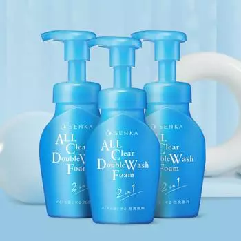 Senka All Clear Double Wash Foam 150ml 3pcs FREE
