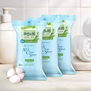 Senka All Clear Sheet Fresh 30 шт. X 3 FREE
