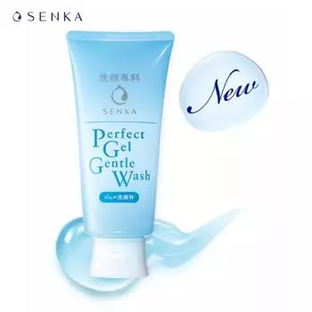 Senka Perfect Gel Gentle Wash 100 г Очищающее средство для лица - Shiseido Japan 100 g синий