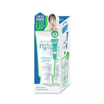 Senka Perfect Whip Белая глина 150 г Двойной план (150г+150г+Perfect Whip 15г)