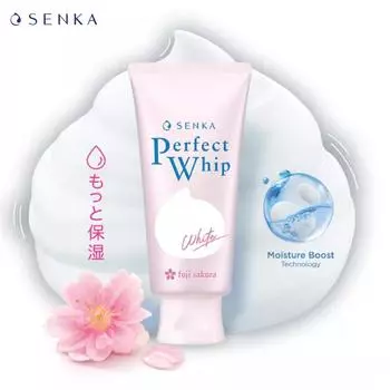 Senka Perfect Whip Белое очищающее средство для лица 100 г - Shiseido Japan 100 g розовый