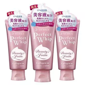 Senka Perfect Whip Collagen In, 3 упаковки, 120 г