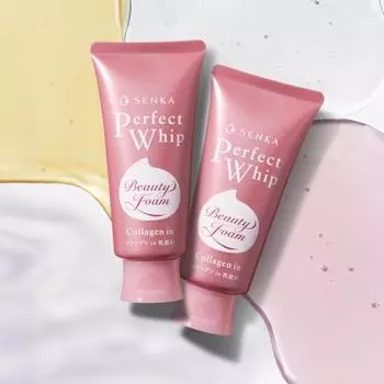 Senka Perfect Whip Collagen Wash Cleansing Foam 120g X 2 FREE
