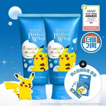 Senka Perfect Whip Facial Wash 120 г+120 г Pokemon Double Special