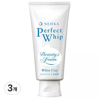 Senka Perfect Whip White Clay Cleansing Foam, 120g, 3 pieces