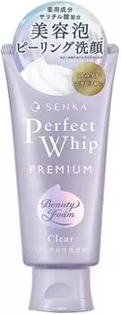 Senka Premium Perfect Whip Clear 120 г Отшелушивающий уход Пилинг Тусклый уход Содержит салициловую кислоту Профилактика акне Прозрачность [Ограниченный]