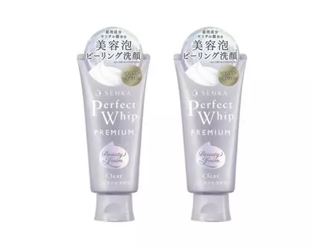 Senka Premium Perfect Whip Clear 120 г Пилинг Отшелушивающий Уход Уход за кожей Профилактика акне Салициловая кислота Набор из 2 шт.