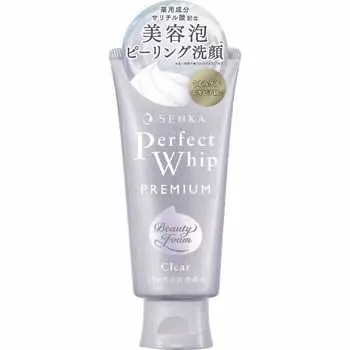 Senka Premium Perfect Whip Premium Clear 120g 1 piece Peeling face wash Acne prevention