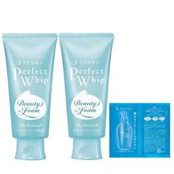 Senka SENKA Perfect Whip Acne Care A очищающая пенка для лица 120 г x 2 Бонус Грубая Влажная Грязь [Оптовая покупка] + Акне, Кожа, Пена, Взрослые, Поры, Кожное сало,