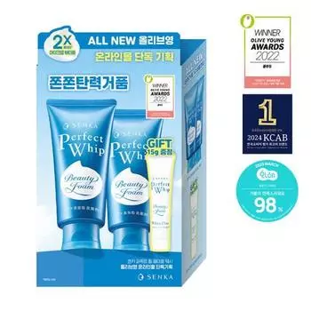 Senka Средство для умывания лица Perfect Whip 120 г+120 г (+ 15 г белой глины в комплекте)