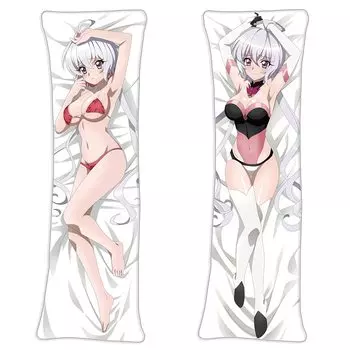 Senki Zesshou Symphogear Юкинэ Крис Аниме Подушка для тела 150 см x 50 см x Мерч с Моэ-персонажем Чехол, 2-сторонний трикотаж, (59 дюймов 19,6 дюймов), Мерч,
