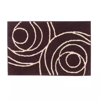 Senko Genesee Mat 45 x 70cm Brown Bath Mat Entrance Mat Antibacterial Odor Resistant Washable Made in Japan 27254 M+home Approx.