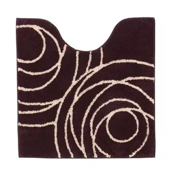 Senko Genesee Toilet Mat 60 x 60 cm Brown Modern Rose Antibacterial Odor Resistant Made in Japan 27252 M+home Approx.