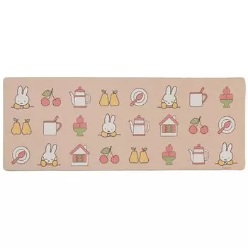Senko Miffy Icon Wipeable PVC Kitchen Mat 45 x 120cm Beige Character Animal miffy 73194 Approx.