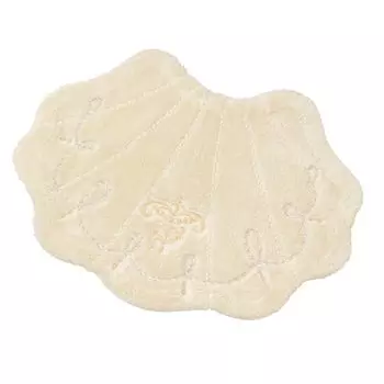 Senko NYNAS Romance Shell Large Toilet Mat 65 x 80cm Ivory 11685 Approx.