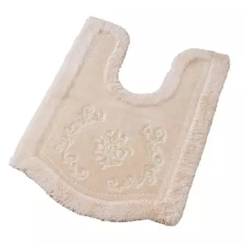 Senko NYNAS Royal Palace Long Toilet Mat 95 x 70cm Beige Rhinestone Elegant 14606 Approx.