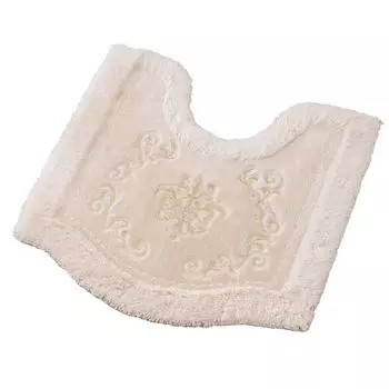 Senko NYNAS Royal Palace Toilet Mat 70 x 70cm Beige Rhinestone Elegant 14597 Approx.