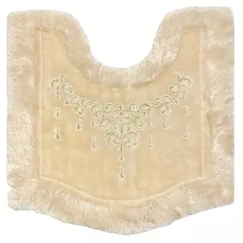 Senko NYNAS Shanti 2 Toilet Mat 70 x 70cm Champagne Gold Rhinestone Elegant 36390 Approx.