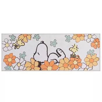 Senko Snoopy Цветочная Кухня 45 x Персонаж Животное Snoopy 66967 Коврик, Прибл.. 120см, Оранжевый, Дизайн, оранжевый