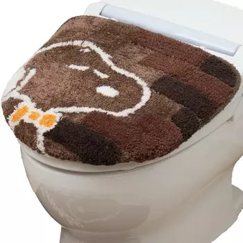 Senko Snoopy Home Cafe Toilet Lid Cover for Cleaning Brown Character snoopy 65182