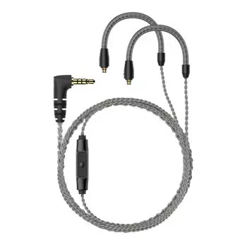 Кабель Sennheiser MMCX с оплеткой для серии Sennheiser IE с микрофоном, стерео мини-штекер 700259 3,5 мм серый