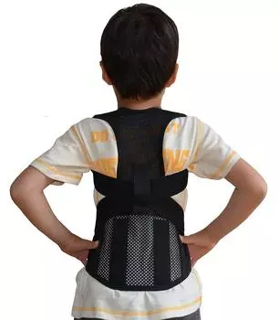 Senobiru Kids Коррекция осанки мышц спины Корректирующий пояс унисекс Поддержка Улучшение горба Коррекция роста Увеличение высоты Senobiru чёрный