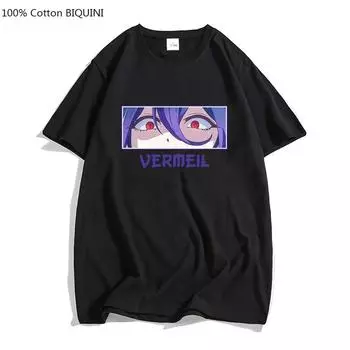 Senpai Vermeil Сексуальная футболка Waifu Аниме Vermeil в золотых футболках с принтом Унисекс Футболка с короткими рукавами Повседневные футболки из 100% хлопка L